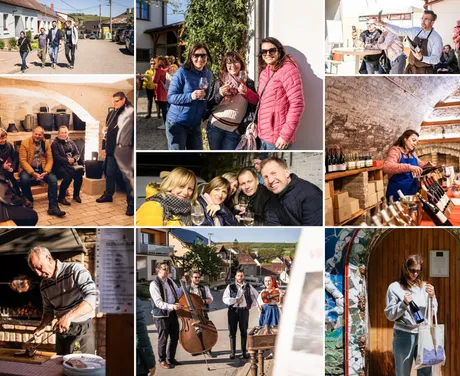 Minulé festivaly otevřených sklepů - koláž fotografií